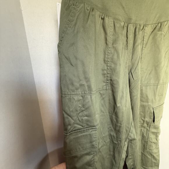 Ingrid & Isabel Full Belly Maternity Cargo Lightweight Jogger XS NWT Green - Picture 3 of 13